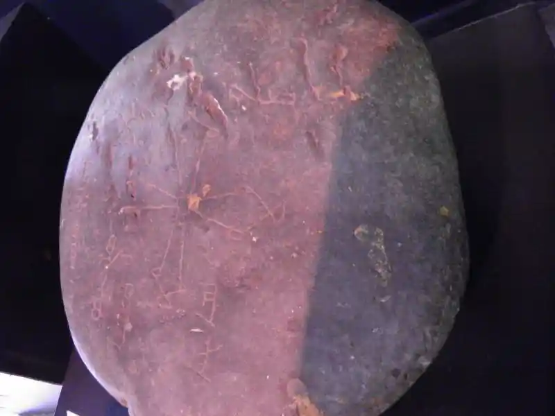 Stone with Christian cross and other inscriptions 